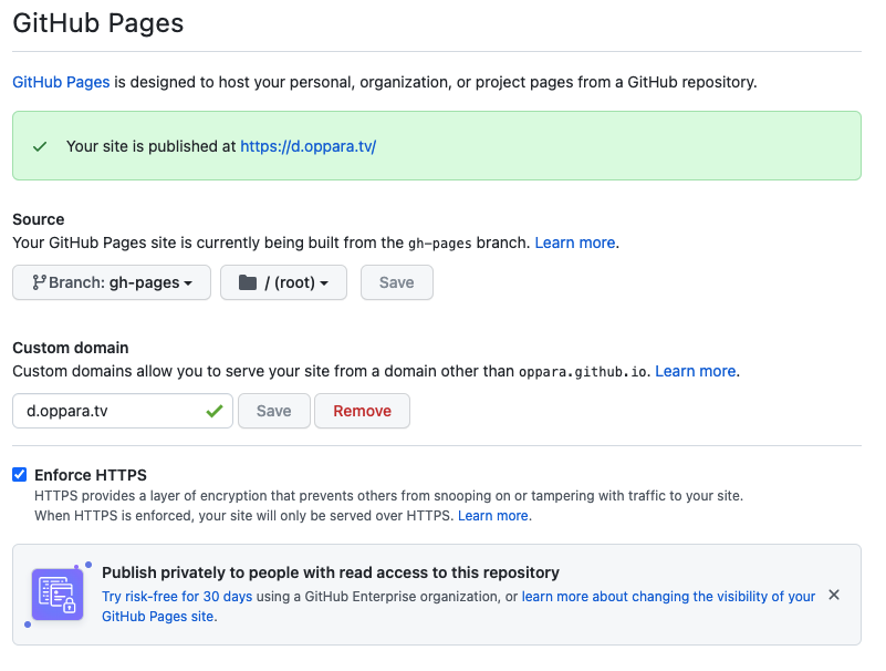 GitHub Pages の設定